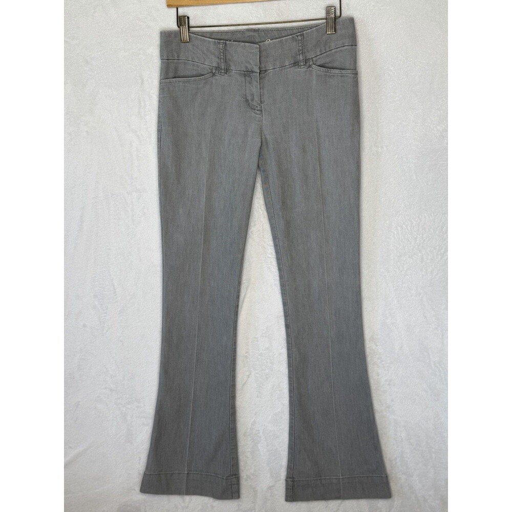 The Limited 678 Women's 2R Gray Denim‎ Trouser Career Pants Flare Leg Low Rise